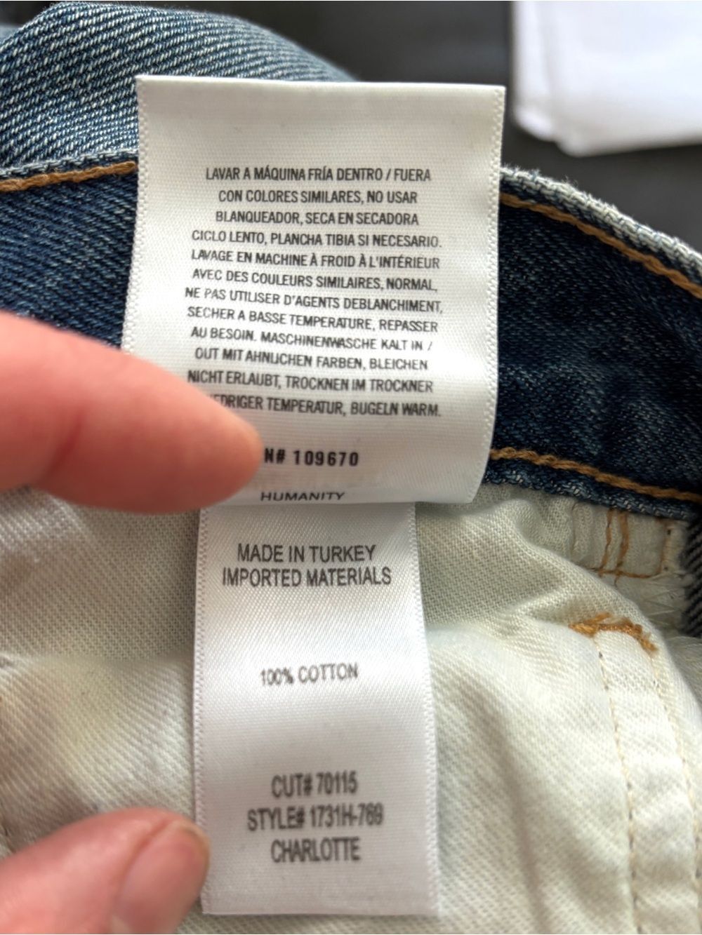 Citizens of Humanity Charlotte High Rise Straight Jeans Magnolia Size 26 - Picture 16 of 16